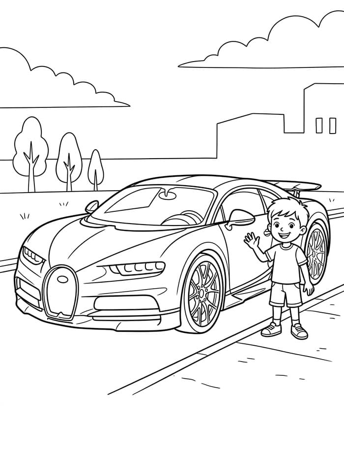 Havalı Bugatti Boyama Sayfası