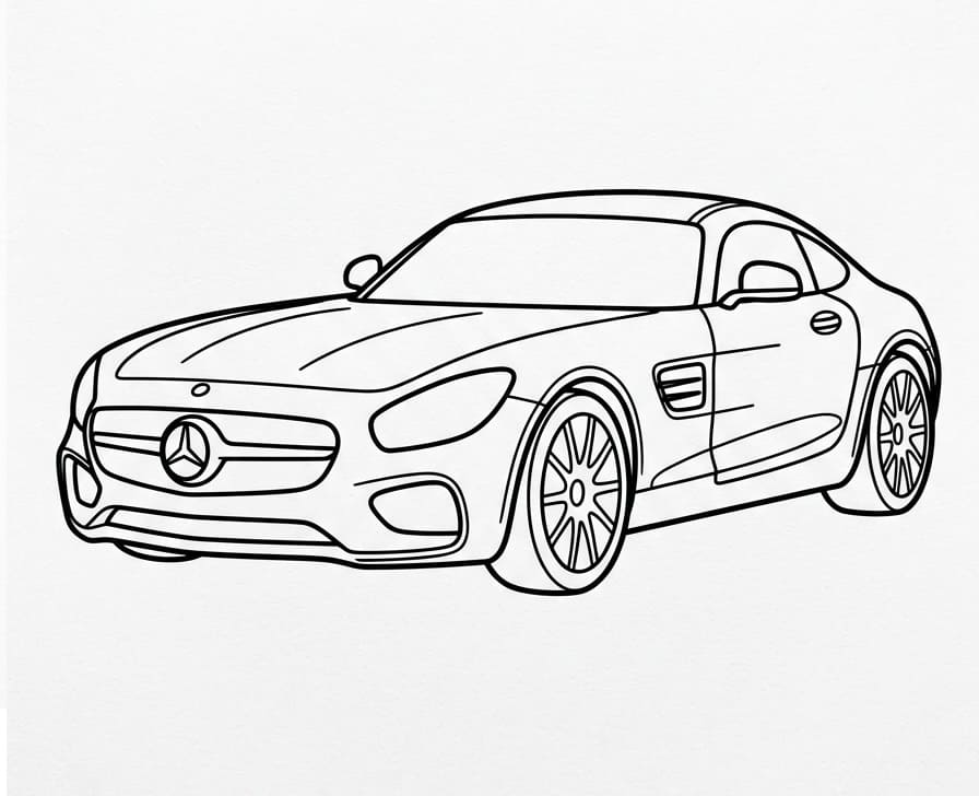 Havalı Mercedes Boyama Sayfası