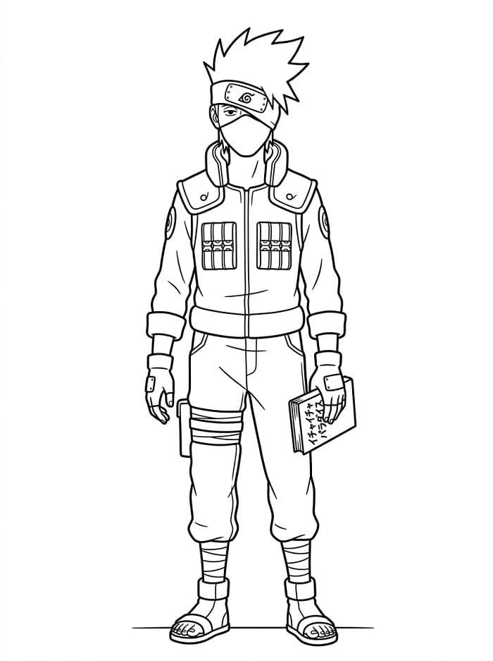 Hediye Kakashi Boyama Sayfası