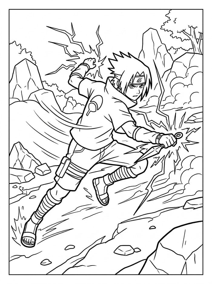 Hediye Sasuke Boyama Sayfası