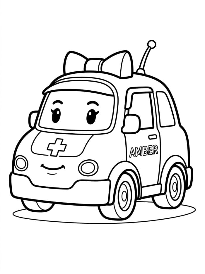 Hoş Robocar Poli Boyama Sayfası