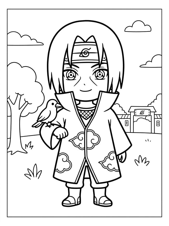 Itachi Renklendir Boyama Sayfası