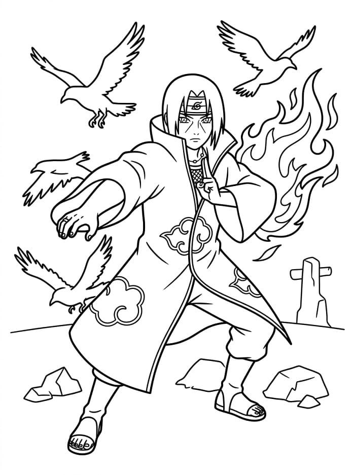 Itachi Yazdırılabilir Resim Boyama Sayfası