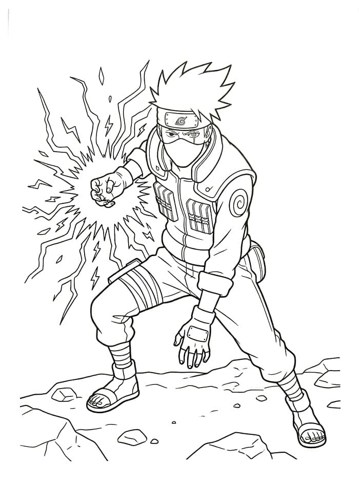 Kakashi Bedava Resim Boyama Sayfası