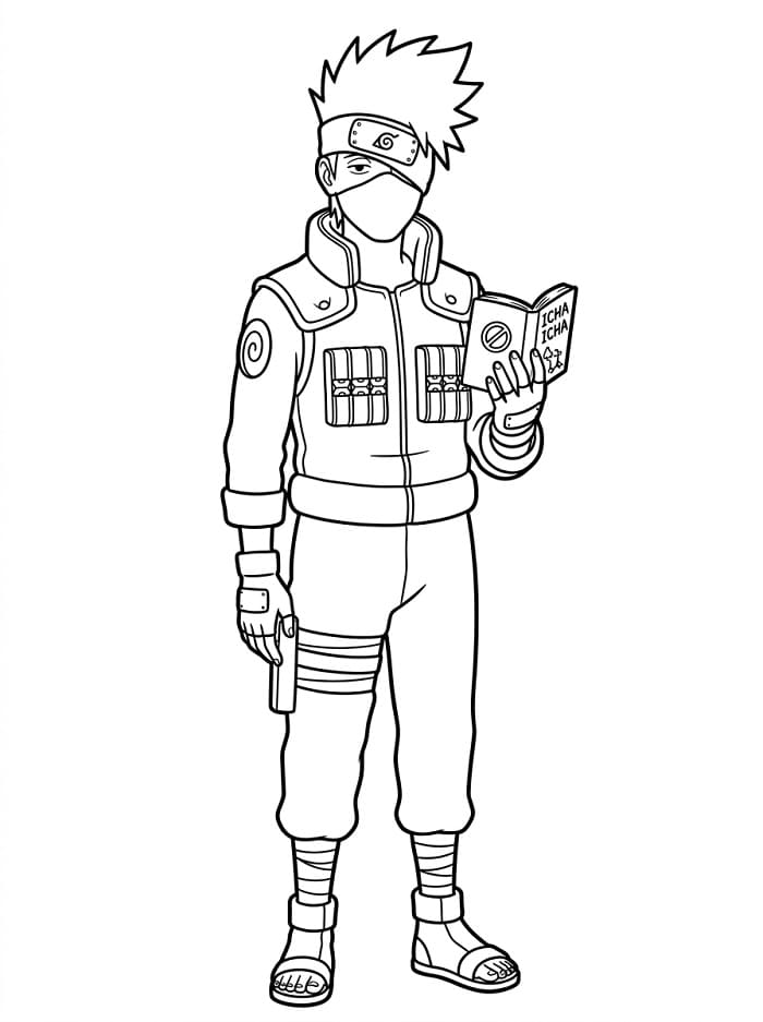 Kakashi Bedava Boyama Sayfası
