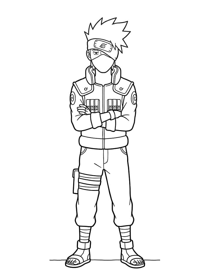 Kakashi Renklendir Boyama Sayfası