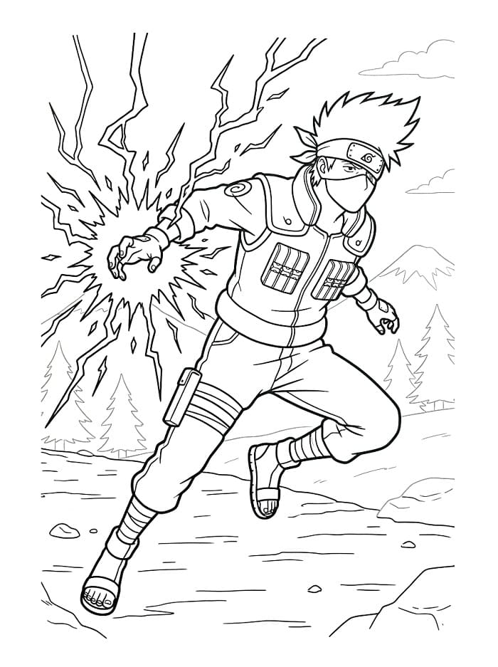 Kakashi Yazdırılabilir Resim Boyama Sayfası