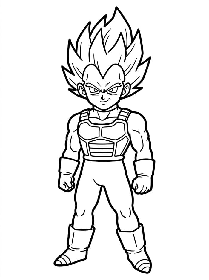 Kudretli Vegeta Boyama Sayfası