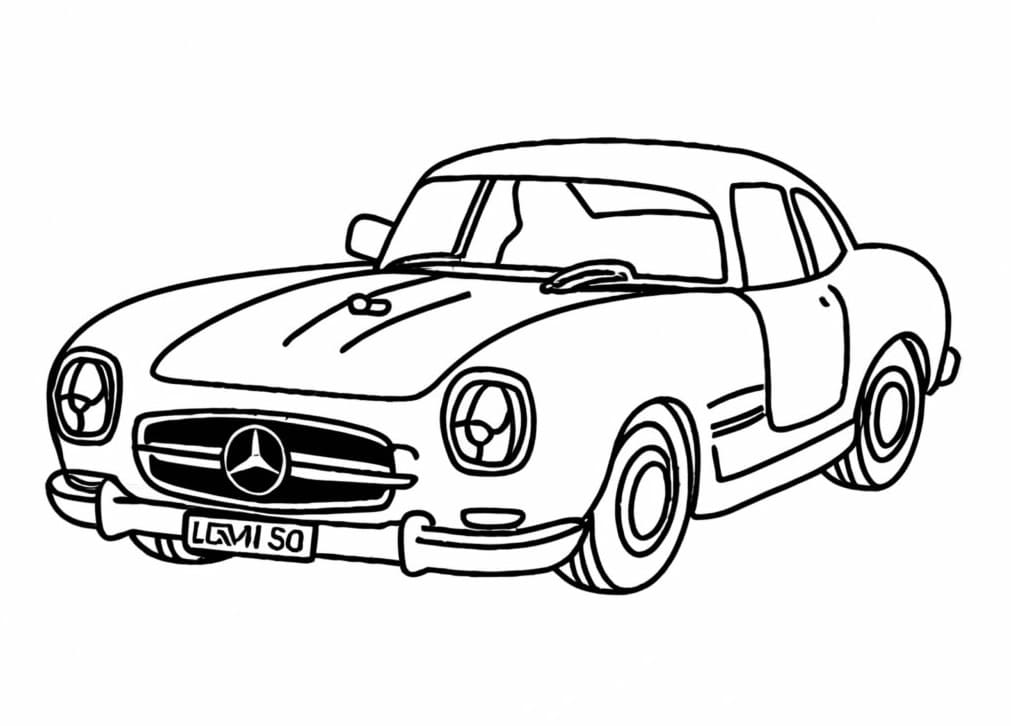 Mercedes 2 Yaş Çocuklar İçin Boyama Sayfası