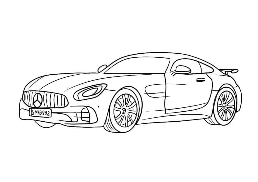 Mercedes 3 Yaş Çocuklar İçin Boyama Sayfası