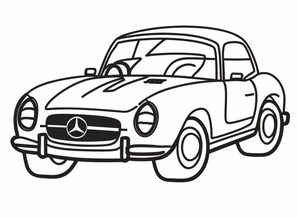 Mercedes 6 Yaş Çocuklar İçin Boyama Sayfası