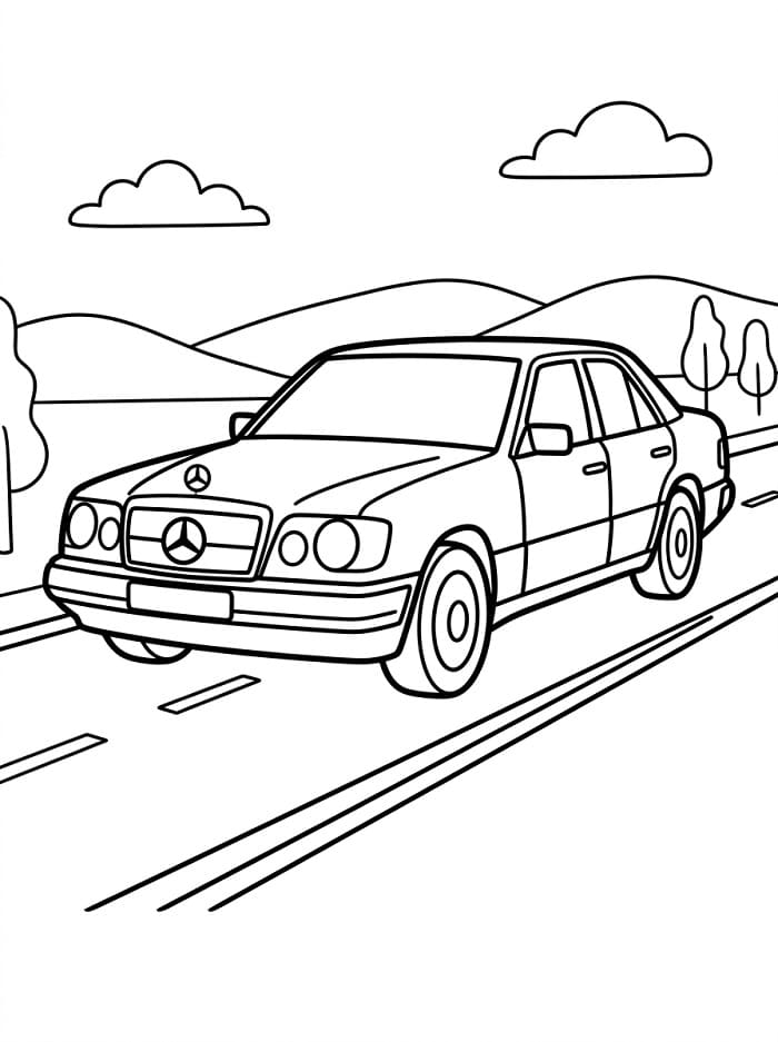 Mercedes Araba Boyama Sayfası
