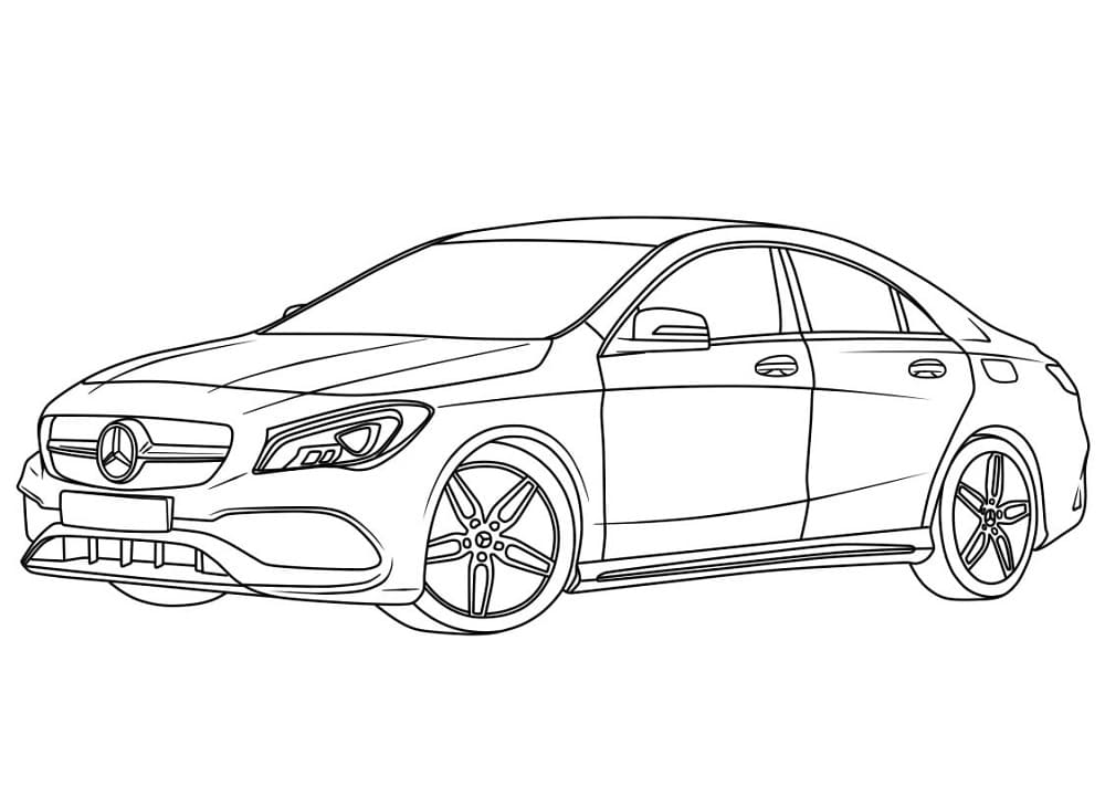 Mercedes Bedava Resim Boyama Sayfası