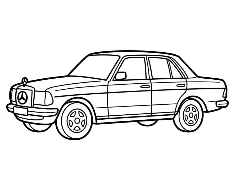 Mercedes Spor Araba Boyama Sayfası