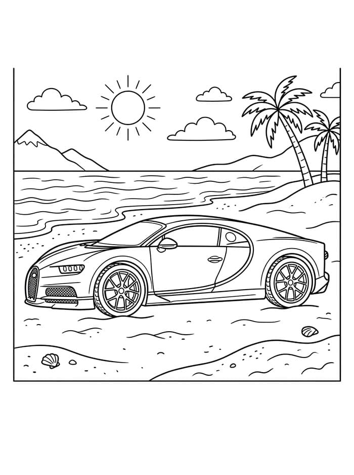 Muhteşem Bugatti Boyama Sayfası