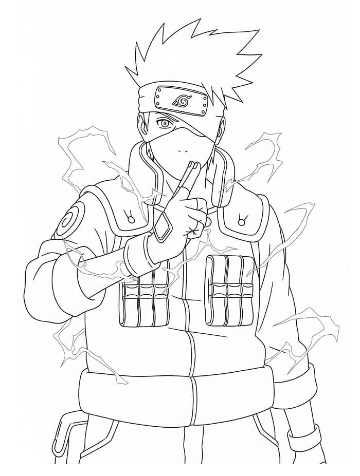 Muhteşem Kakashi Boyama Sayfası