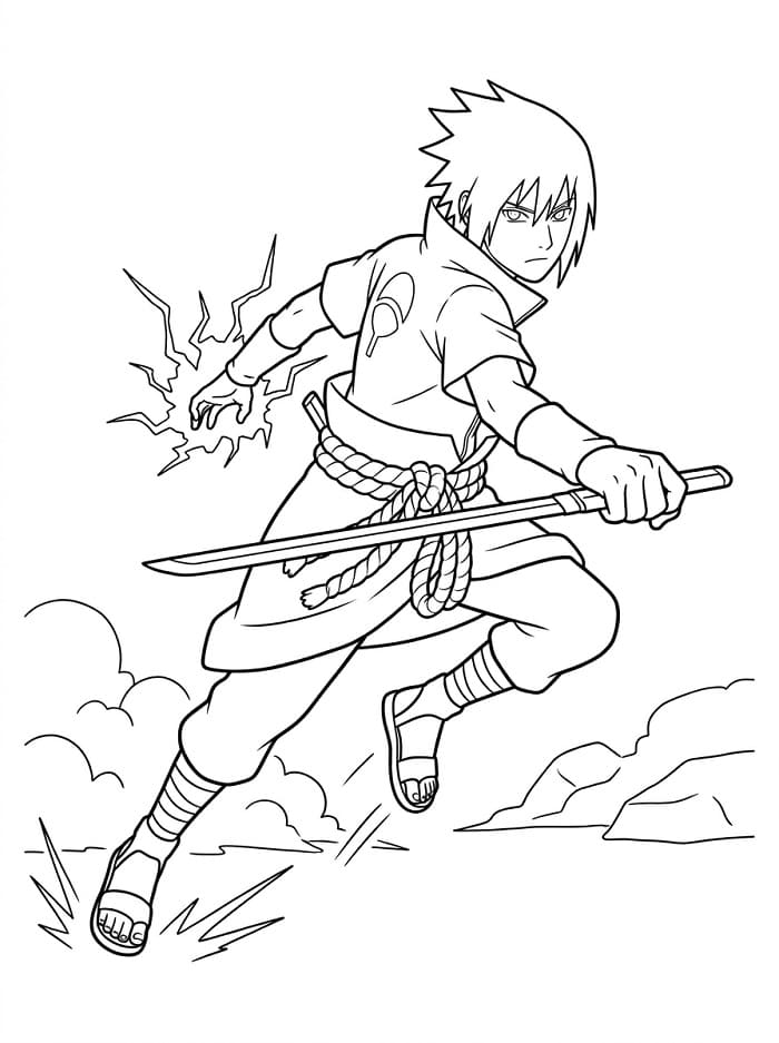 Muhteşem Sasuke Boyama Sayfası