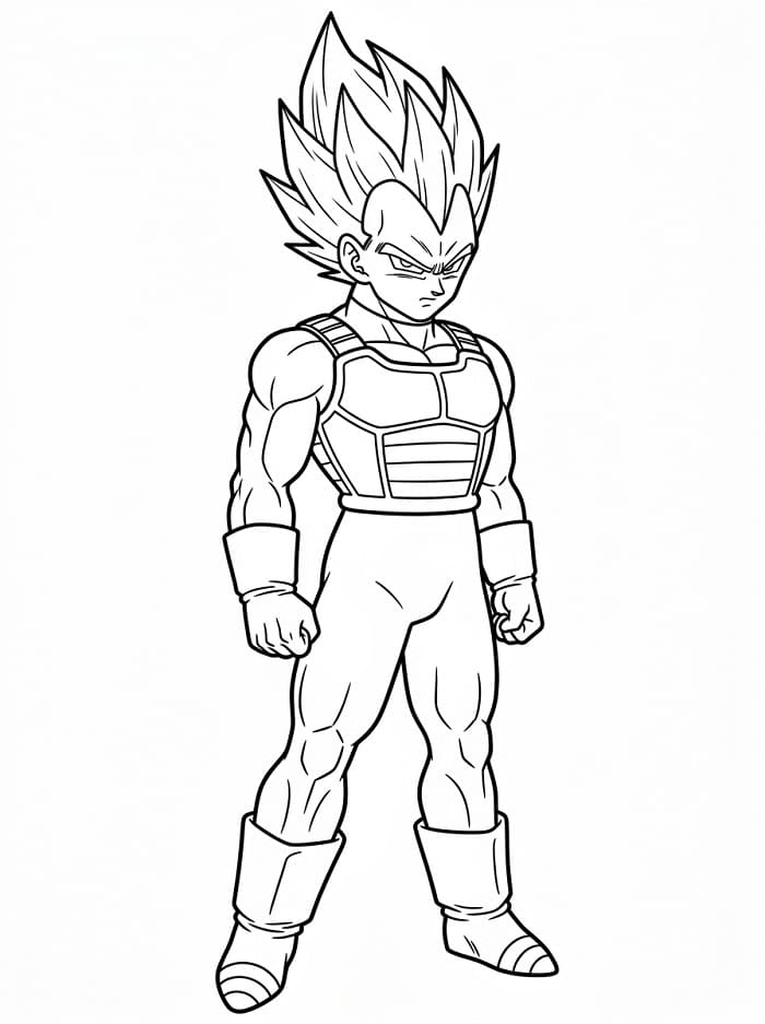 Muhteşem Vegeta Boyama Sayfası