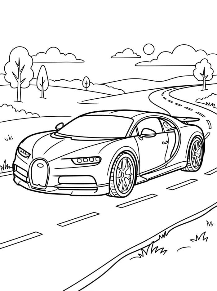 Mükemmel Bugatti Boyama Sayfası