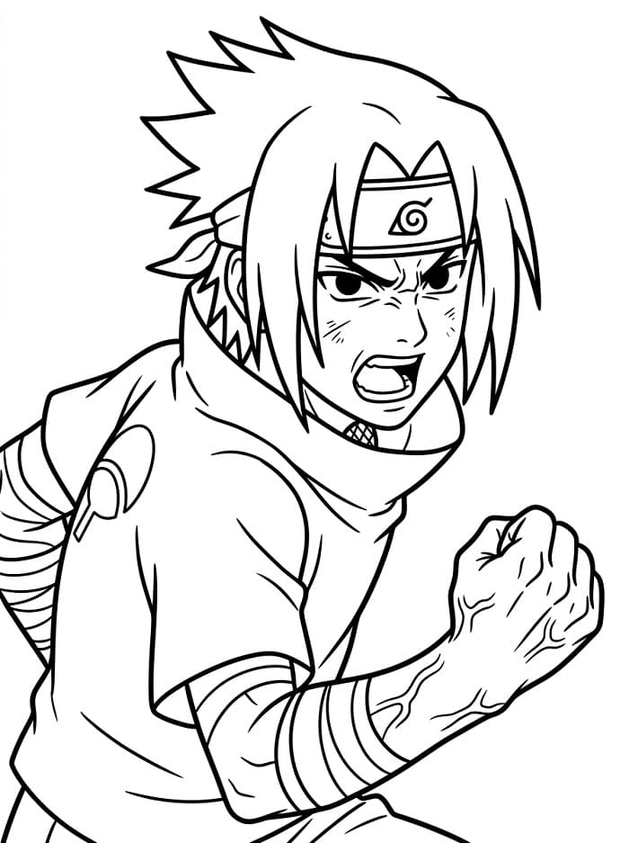 Mükemmel Sasuke Boyama Sayfası