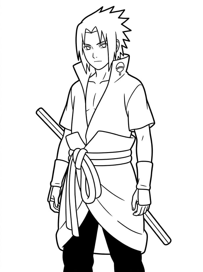 Naruto'da Sasuke Boyama Sayfası