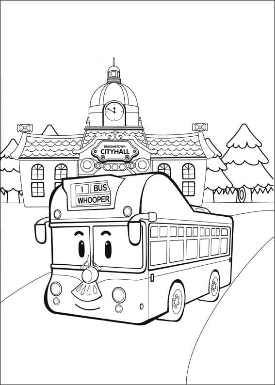 Robocar Poli 1 Boyama Sayfası