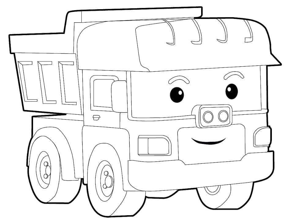 Robocar Poli 5 Yaş Çocuklar İçin Boyama Sayfası