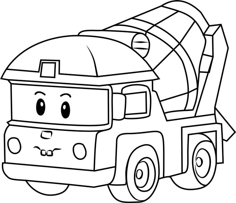Robocar Poli Renklendir Boyama Sayfası
