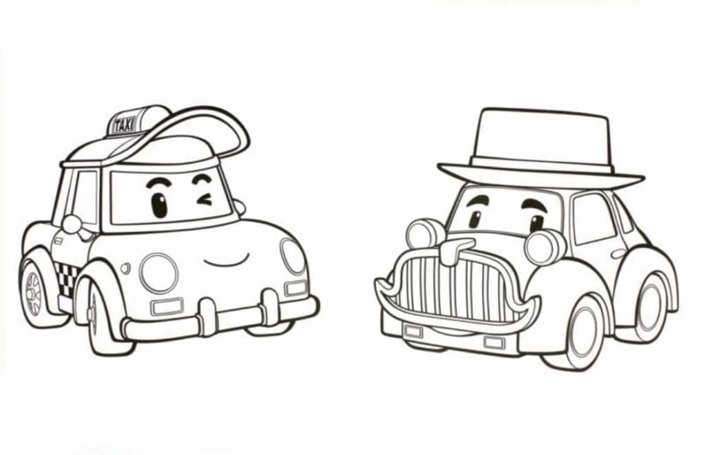 Robocar Poli Resmi Boyama Sayfası