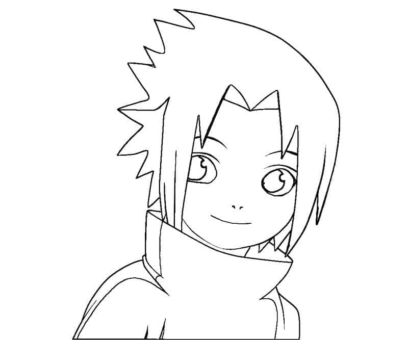 Sasuke 4 Yaş Çocuklar İçin Boyama Sayfası