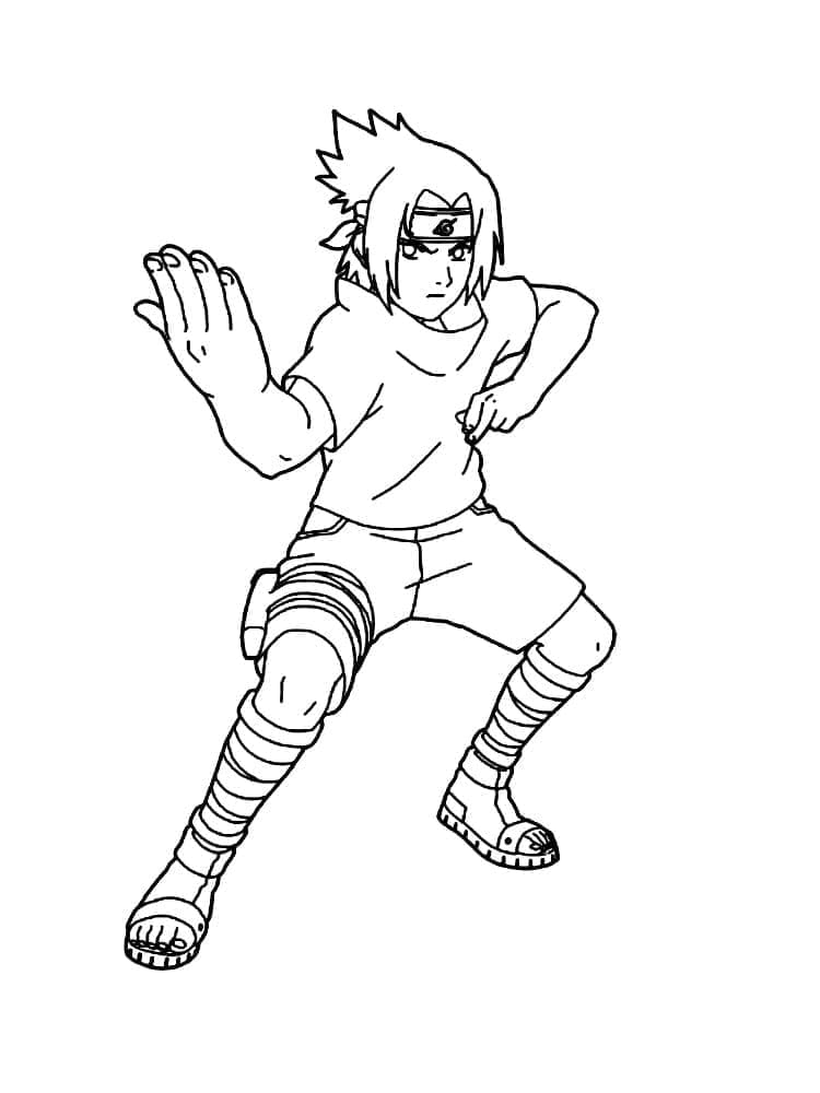 Sasuke 6 Yaş Çocuklar İçin Boyama Sayfası