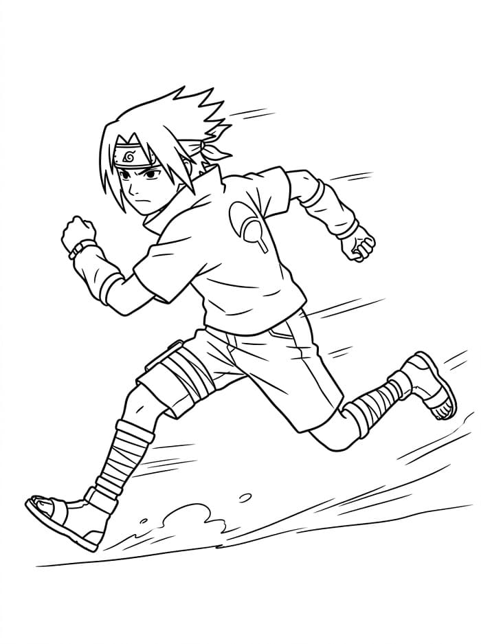 Sasuke Renklendir Boyama Sayfası