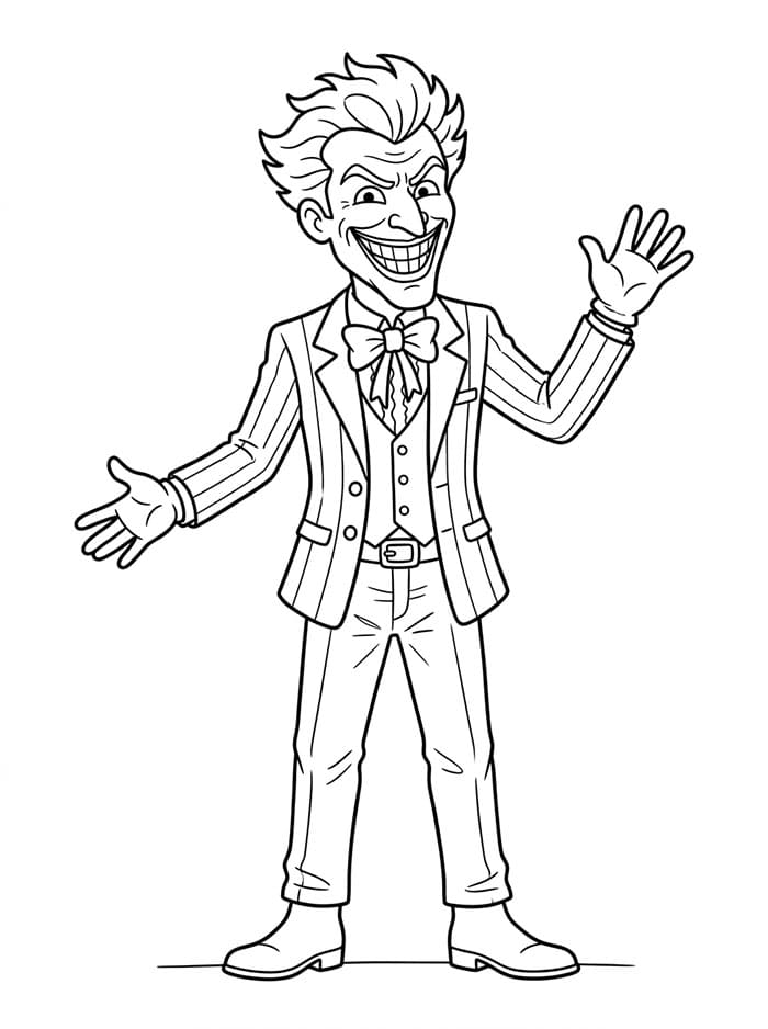 Sevimli Joker Boyama Sayfası
