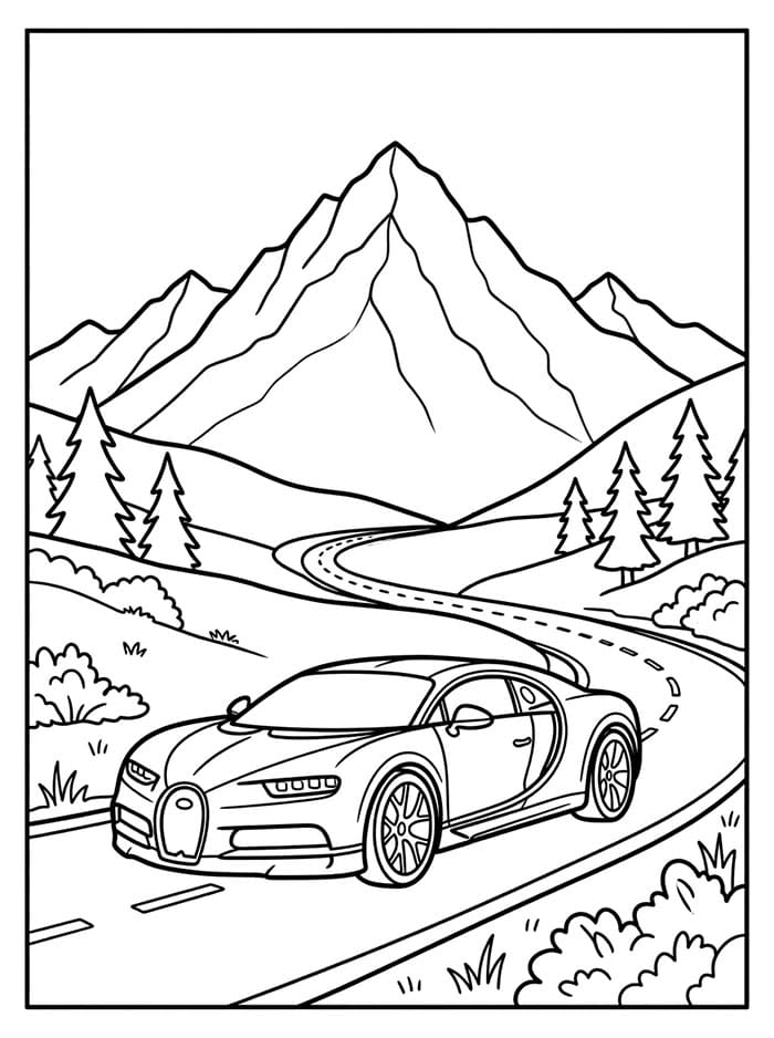 Spor Bugatti Boyama Sayfası