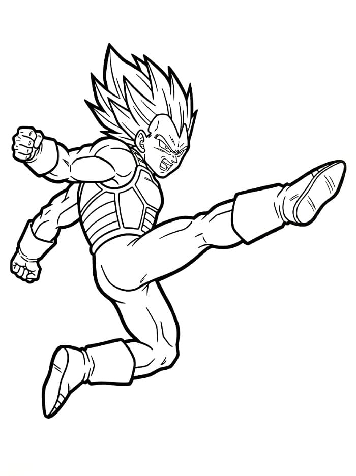Super Saiyan Vegeta Boyama Sayfası
