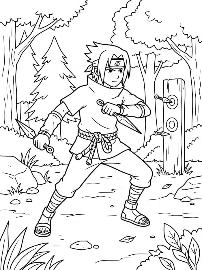 Temel Sasuke Boyama Sayfası