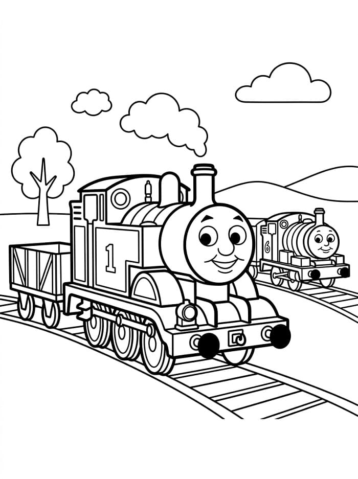 Thomas ve Arkadaşları Resmi Boyama Sayfası