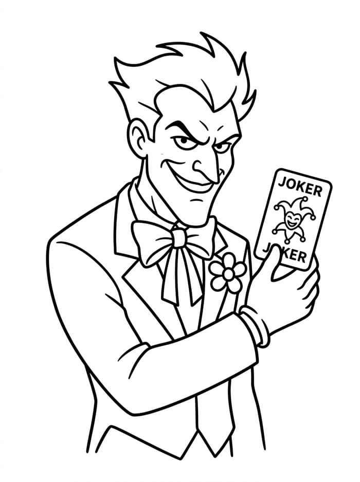 Ücretsiz Joker Boyama Sayfası