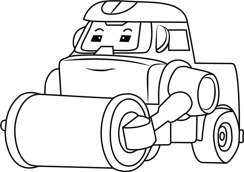 Ücretsiz Robocar Poli Yazdırılabilir Boyama Sayfası