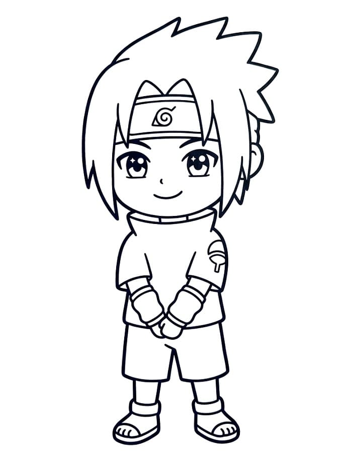 Ücretsiz Sasuke Boyama Sayfası