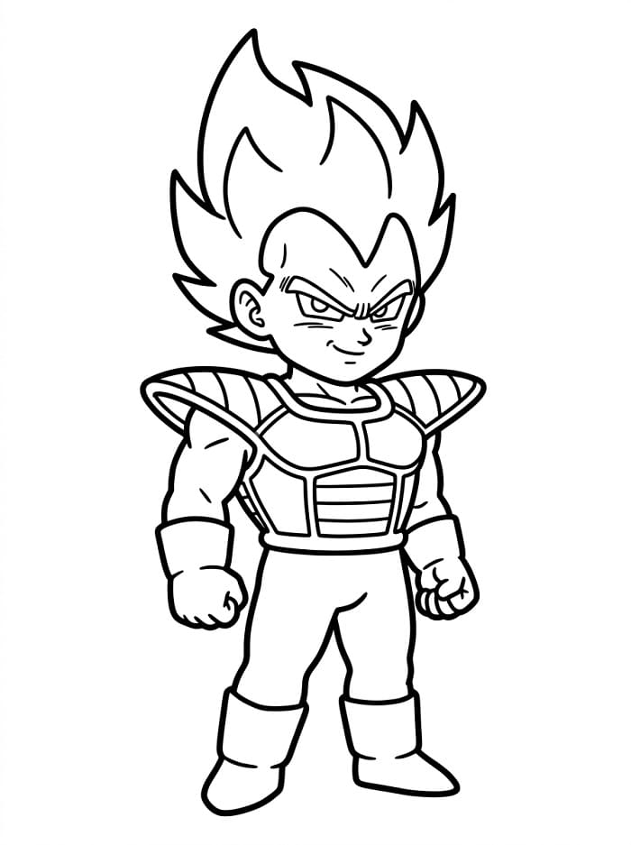 Ücretsiz Vegeta Boyama Sayfası