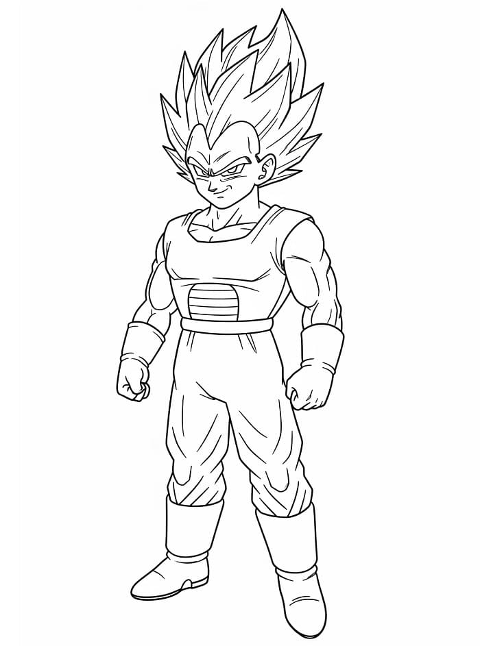 Vegeta Bedava Resim Boyama Sayfası