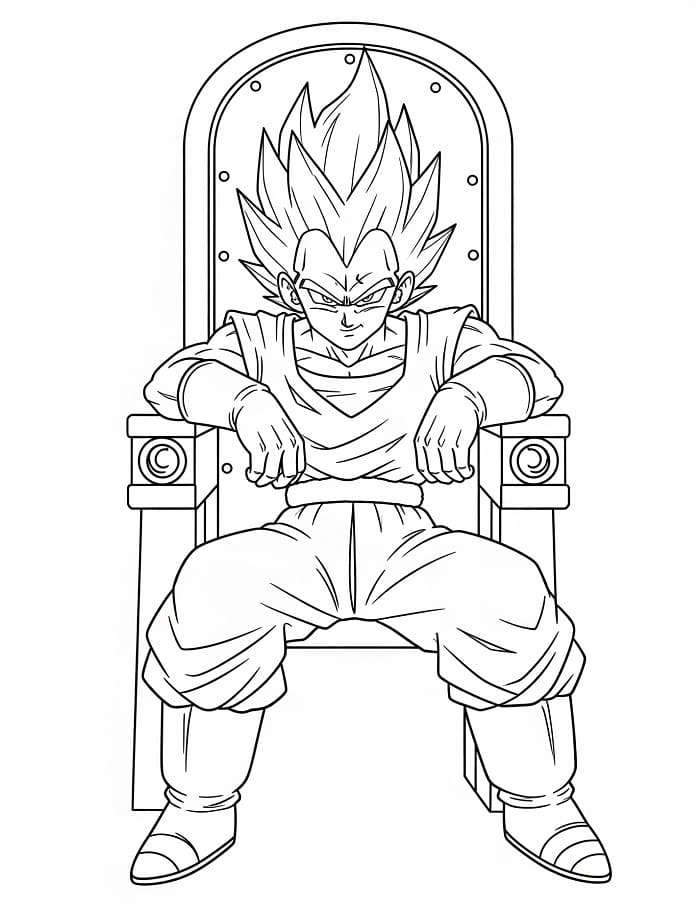 Vegeta Renklendir Boyama Sayfası