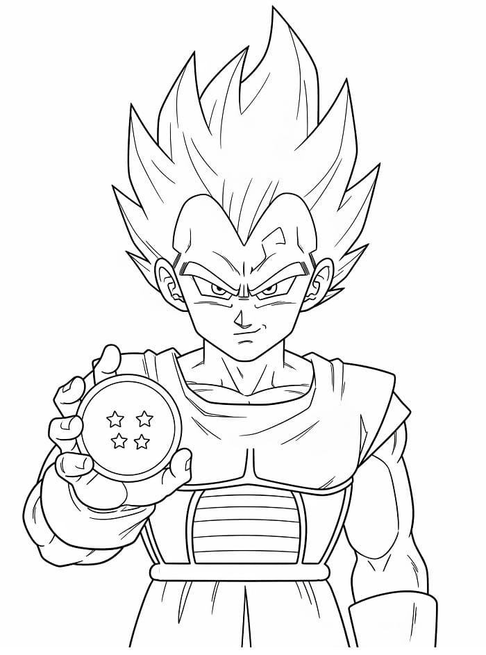 Vegeta Resmi Boyama Sayfası