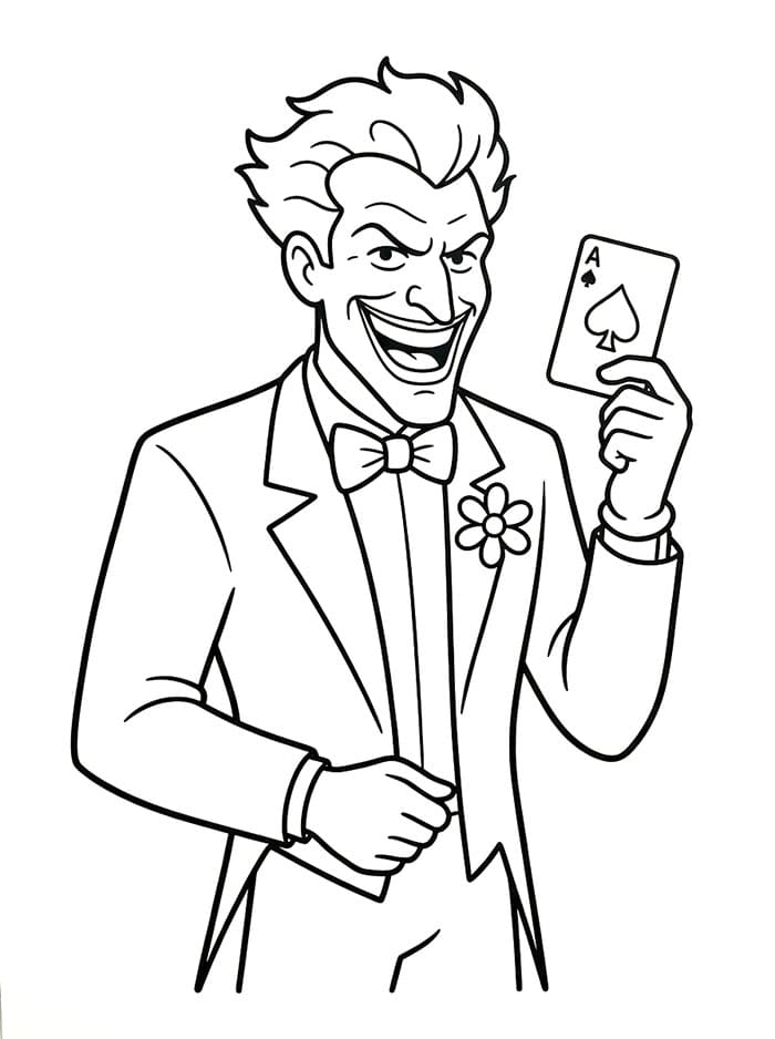 Yazdır Joker Boyama Sayfası