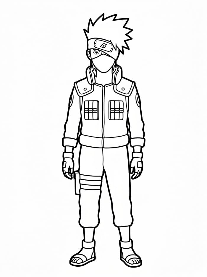 Yazdır Kakashi Boyama Sayfası