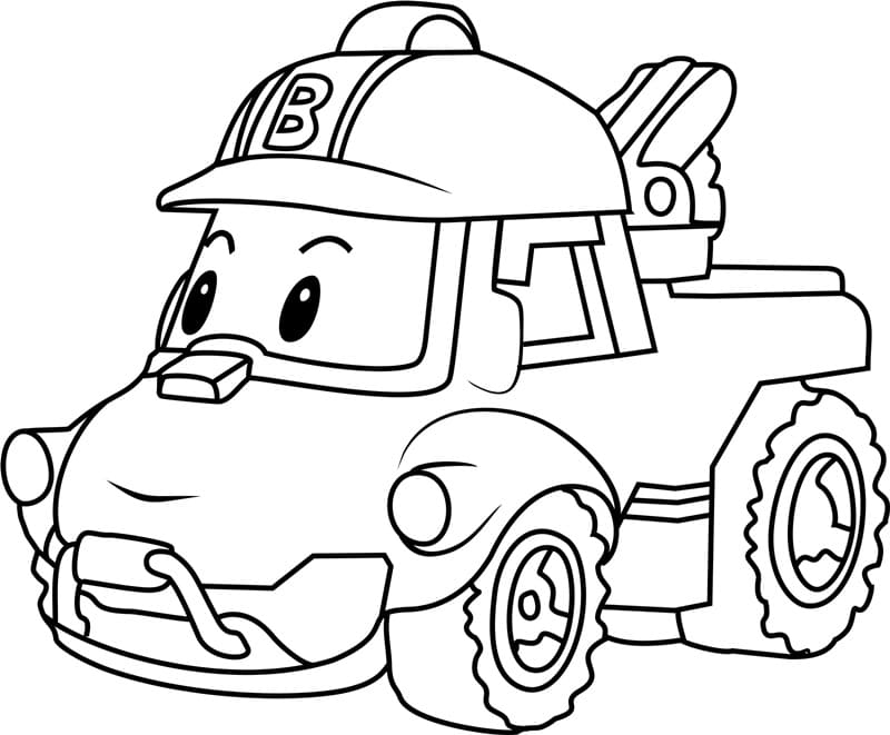 Yazdır Robocar Poli Boyama Sayfası