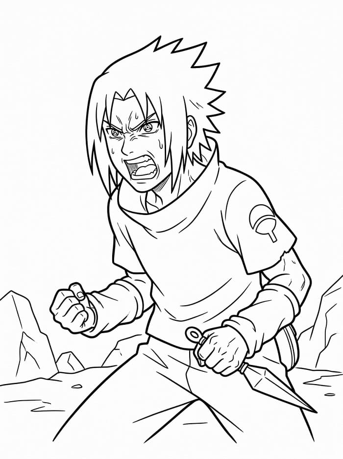 Yazdır Sasuke Boyama Sayfası