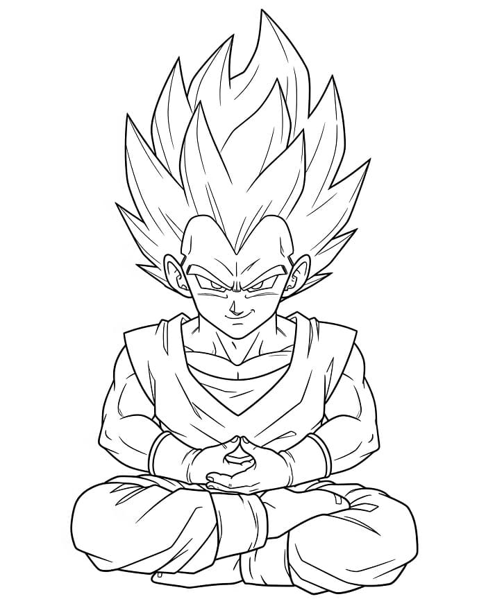 Yazdır Vegeta Boyama Sayfası