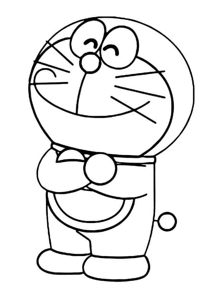 Yazdırılabilir Bedava Doraemon Boyama Sayfası